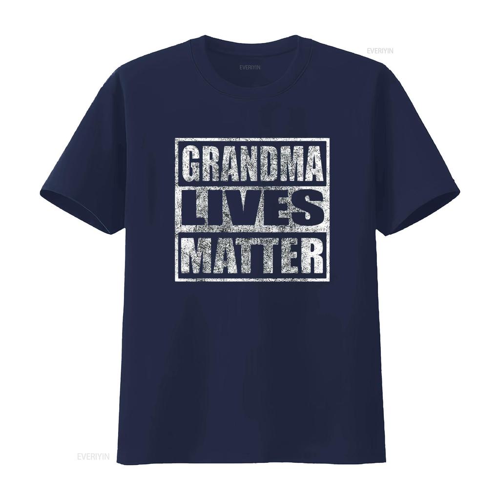 Womens Grandma Lives Matter T Shirt Black 2XL vintage Washed Top For Everyday Wear Casual fashion streetwear homme Soft Unisex