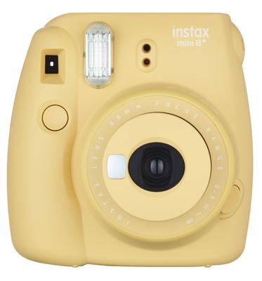Мгновенная камера FUJIFILM Instax Mini 8 Plus с объективом и оригинальным ремешком на руку INS MINI 8P Крупный план (Мед МЕД)