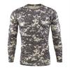 Spring and Autumn Outdoor Python Print 3D Jungle Camouflage Training Clothing Crewneck T Shirt Men's Loose Long Sleeves