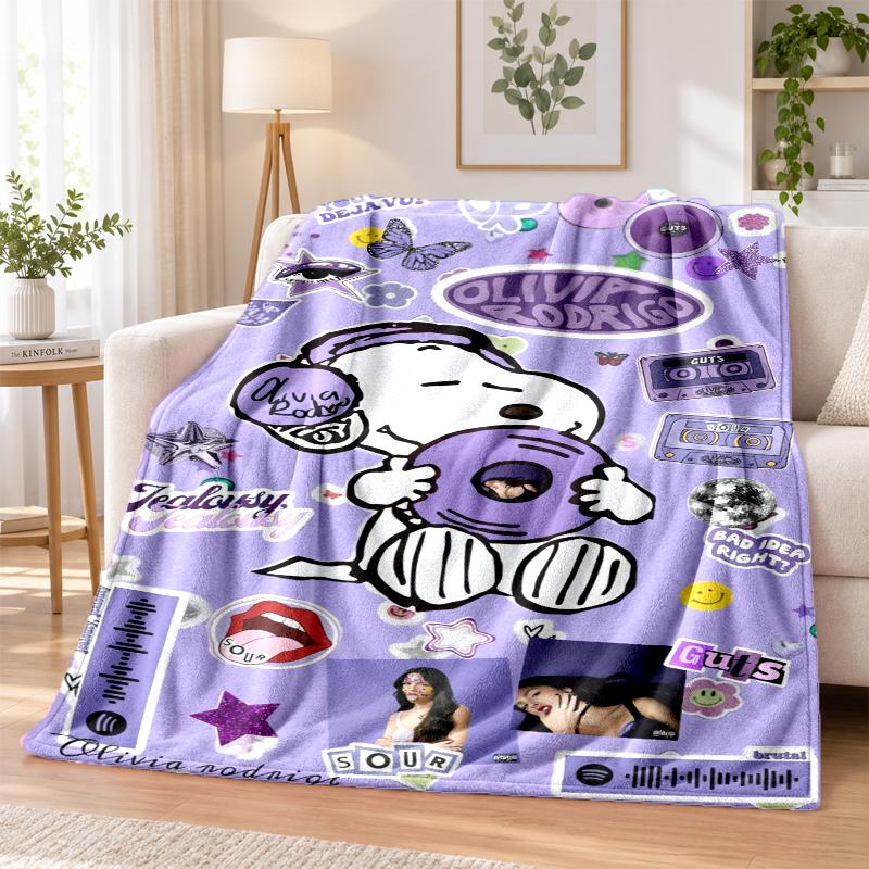 Olivia Rodrigo Flannel Throw Blanket Soft Warm Cozy For Sofa Bed Indoor Home Bedroom Use