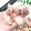 Белый и Желтый Позолоченный Подвеска-Шарм Ракушка Раковина Океана для DIY Украшений