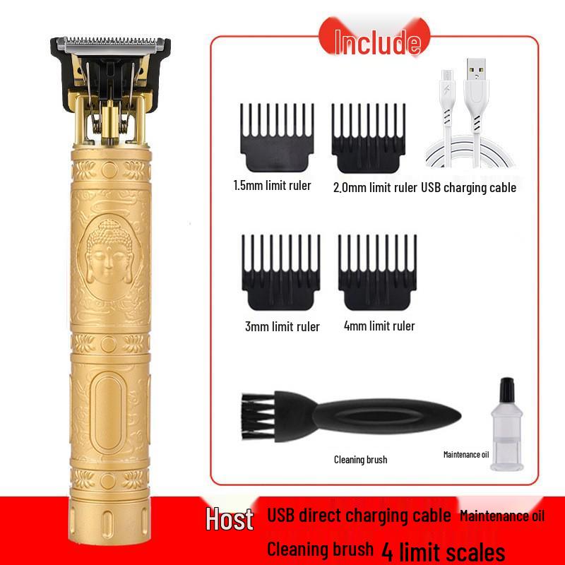 Электрическая машинка для стрижки волос T9 Bald - Профессиональная перезаряжаемая машинка для гравировки и бритья с масляной головкой