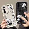 Чехол для телефона с цветочным принтом для Samsung Galaxy S25 S24 S23 S22 S21 S20 FE Plus Ultra A15 A35 A54 A55 Мягкий силиконовый чехол