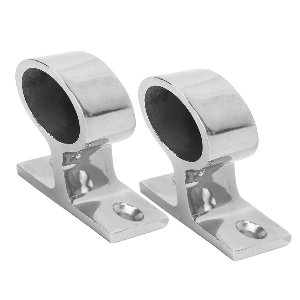 2PCS Stanchion Hand Rail Fitting 316 Stainless Steel Mirror Polishing Rustproof for Boat Yacht Marine