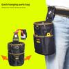 1680D Oxford Tool Bag Rotatable Quick-hanging Nail Tool Pouch For Woodworking Electrician Mechanic Tool Organizer Belt Pouch