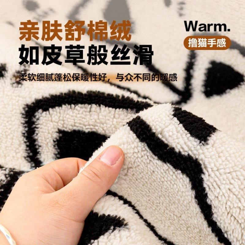 1pcs Modern Cartoon Sofa Pad Plush Fixed Anti Slip Irregular Cushion Straight Row High-end Sofa Slipcover Home Decor Couch Mat
