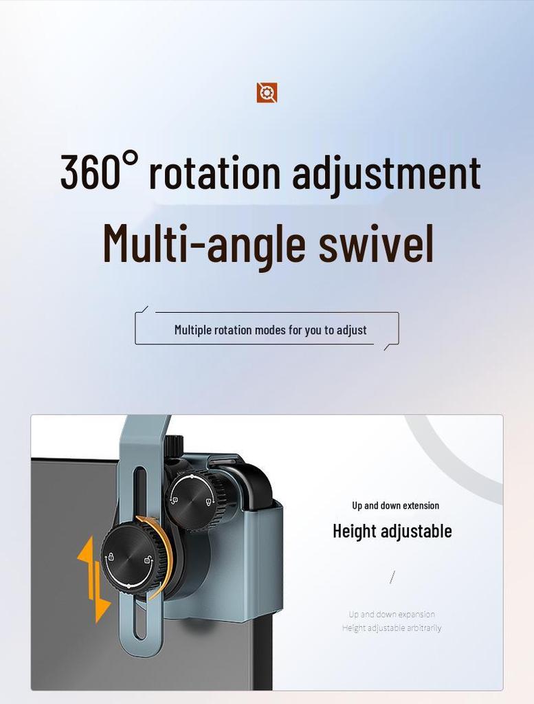 Универсальный автомобильный держатель для телефона с телескопической регулировкой на 360° для больших экранов