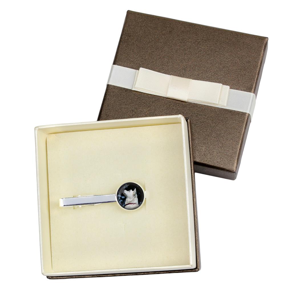 Akita, Akita Inu - tie clip in a box, stylish tie, personalized jewelry from the Art-Dog brand