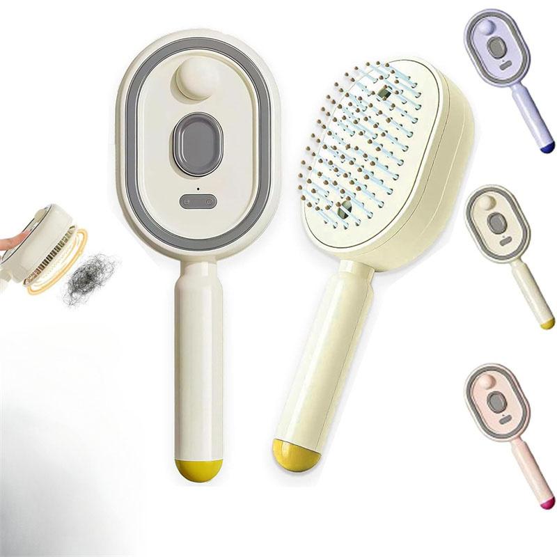 Перезаряжаемая расческа-массажер-спрей 3-в-1 с самоочисткой для спа-ухода за кожей головы и придания объема волосам