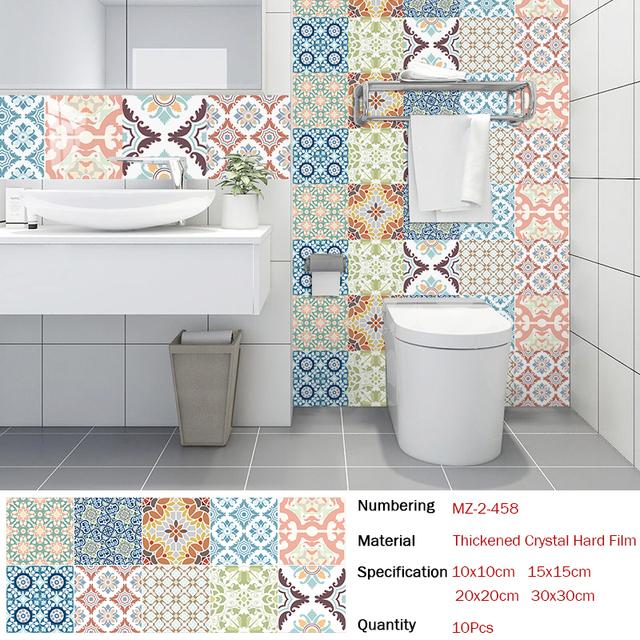 10 шт., наклейка на мраморную плитку с тиснением, кухонный фартук, маслостойкий шкаф, умывальник, пилинг и; Водонепроницаемые художественные обои