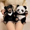1pc Simulated Black Bear Plush Toy Stuffed Likfelike Panda PLushies for Boys Birthday Gift Home Decor