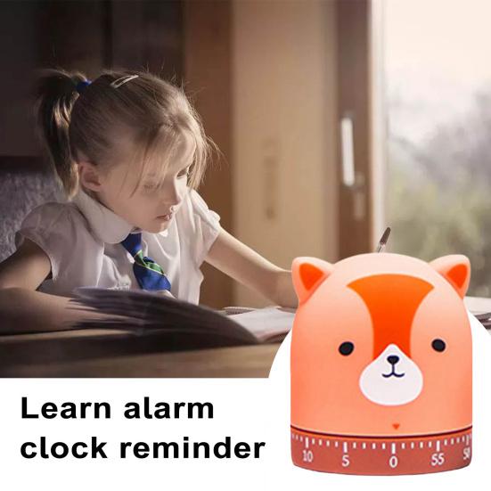 Cartoon Mechanical Timer Adorable Appearance Compact No Battery Required Easy Operation Manual Countdown Timer