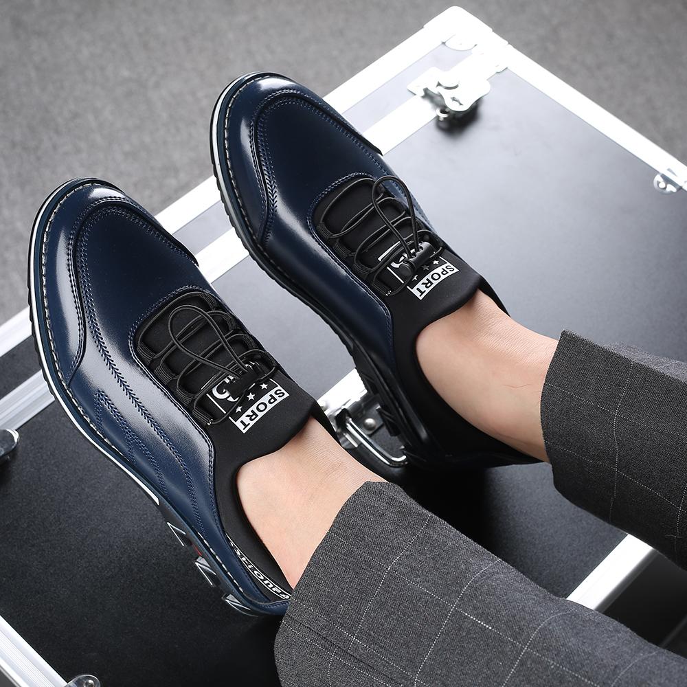 High Quality Big Size Casual Leather Shoes Men Business Fashion Men Leather Shoes Sale Breathable Casual Men Shoes Black