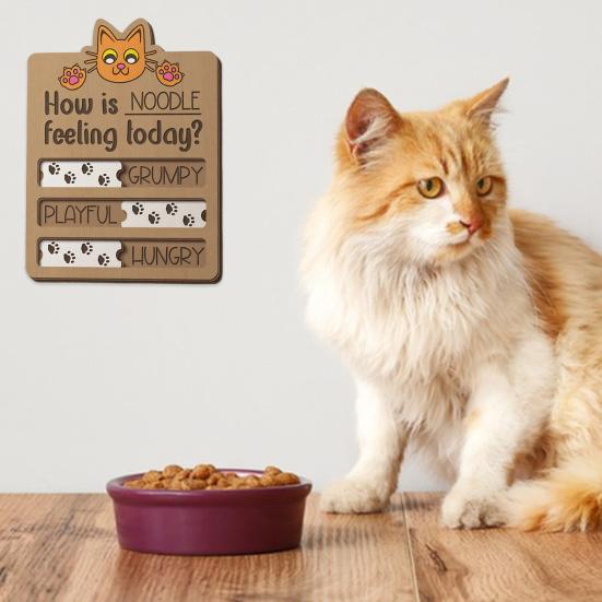 Напоминание о кормлении питомца Деревянная доска для отслеживания задач собаки Деревенский контрольный список ухода за питомцем