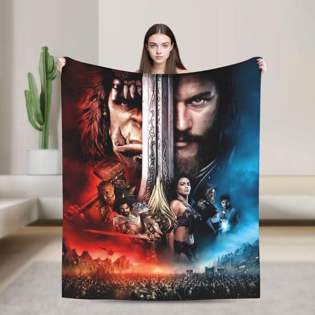 Soft Blanket Camping World of Warcraft Game Bedding Throws Flannel Bedspread For Couch Chair Sofa Bed Fluffy Sofa Bed Cover