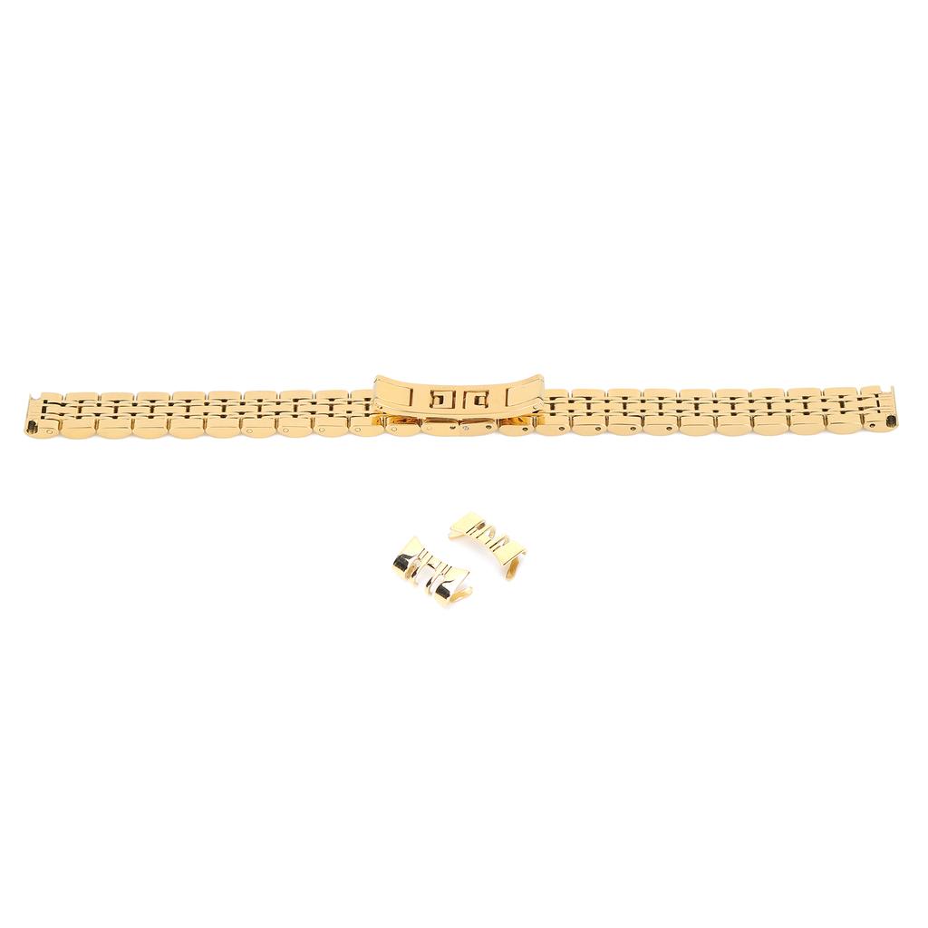 Ремешок для часов из нержавеющей стали 10 мм с защитой от ржавчины, сменный ремешок для часов, аксессуар для часовщика(Золото )