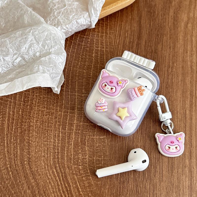 Милый Щенок Дьяволенок Чехол для Airpods Pro Защитный Чехол для Беспроводных Bluetooth-Наушников Apple 3-го Поколения 4-го Поколения