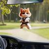 Kung Fu Cat Hanging Decoration Home Indoor Christmas Tree Car Rearview Mirror 2D Flat Acrylic Kitten Hanging Ornament Cartoon Animal Pendant
