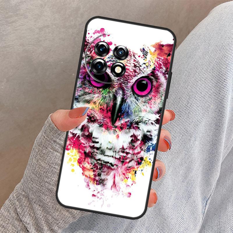 Cartoon Owl Cover For OnePlus Nord CE 4 2 3 Lite N10 N20 N30 OnePlus 13 12 11 10 Pro 12R 13R 10T 8T Case