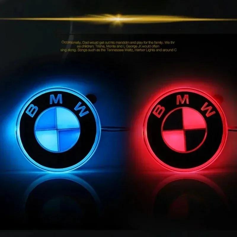 Светодиодный значок BMW с подсветкой, светящийся логотип на капот и багажник, 82 мм. Подходит для BMW E30 E46 E60 F10 F30 G20 M Series, Автомобильный стайлинг FA7