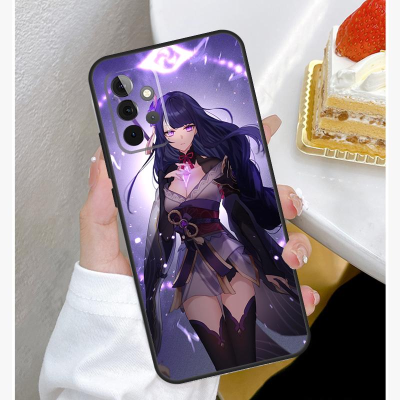 Чехол Genshin Impact Raiden Shogun для Samsung Galaxy A52 A32 A12 A14 A34 A54 A51 A71 A53 A33 A13 A15 A25 A35 A55