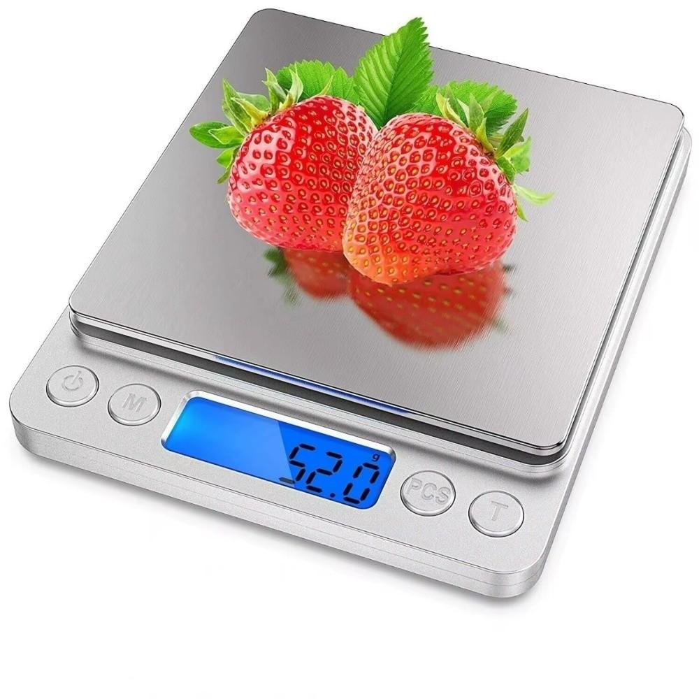 3000g Capacity Food Weighing Scale Stainless Steel Portable Jewelry Scale For Cooking Ingredients