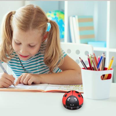 Божья коровка Механический таймер Вращающийся на 360 градусов Кухонный таймер обратного отсчета Таймер продуктивности Милый декор для стола для готовки учебы