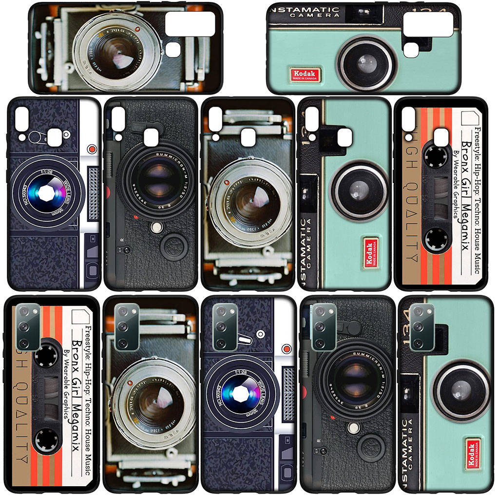 Чехол для телефона Samsung Galaxy S25 S24 S23 iPhone 16 15 Xiaomi Redmi Note 14 13 12 16E 11 Pro Max OPPO Moto Huawei Wallpaper Retro Camera Vintage Cover