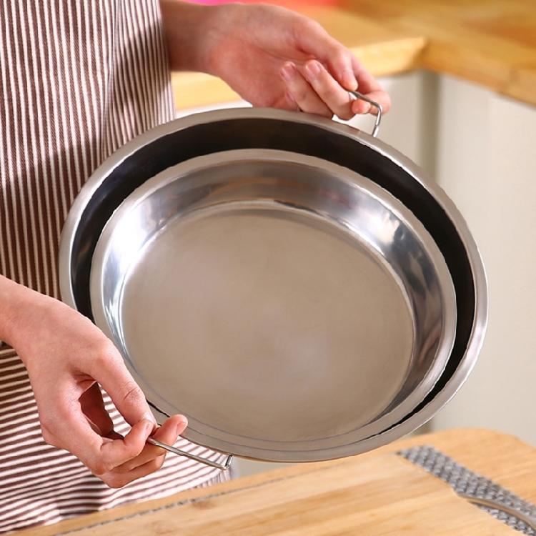 2 шт. Круглая паровая тарелка из нержавеющей стали, охлаждающий поднос, ручные формы для Лянпи, металлическая посуда, инструмент для приготовления пищи