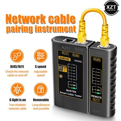 M469D RJ45 Тестер кабеля LAN Тестер сетевого кабеля RJ45 RJ11 RJ12 CAT5 UTP Тестер кабеля LAN Инструмент для ремонта сети