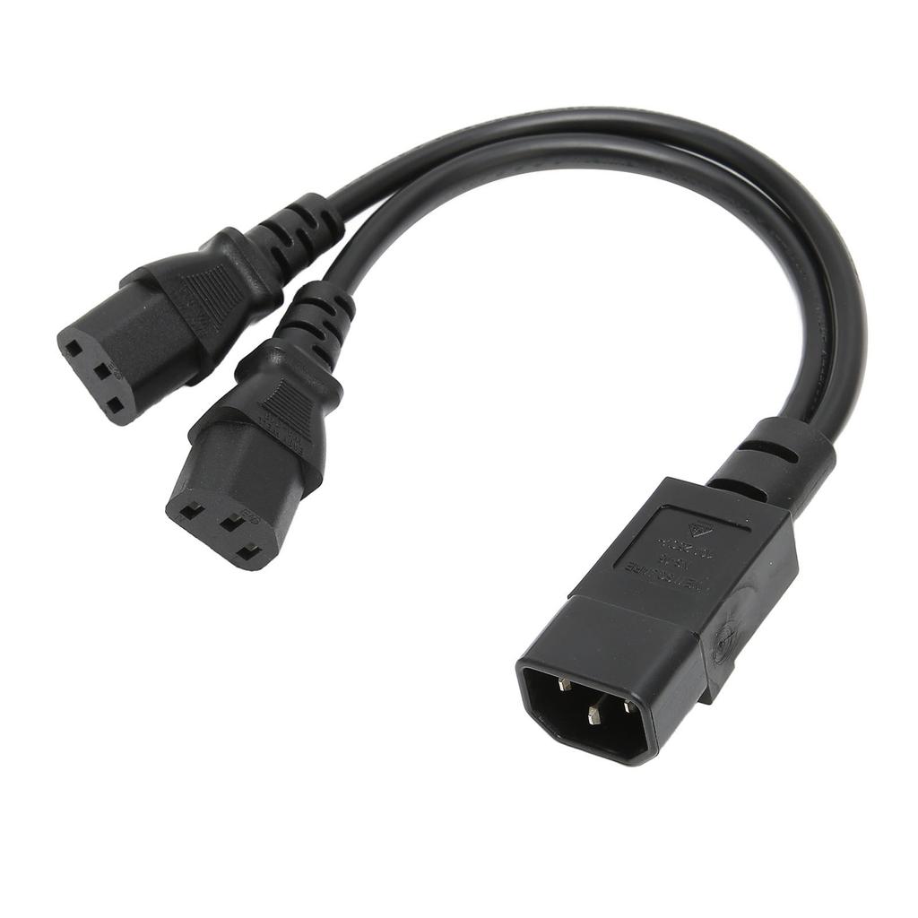IEC320 C14 To 2 X C13 Female Y Splitter Power Cords 1 In 2 Out 2500W 10A 250V Power Extension Cable for LCD Monitors
