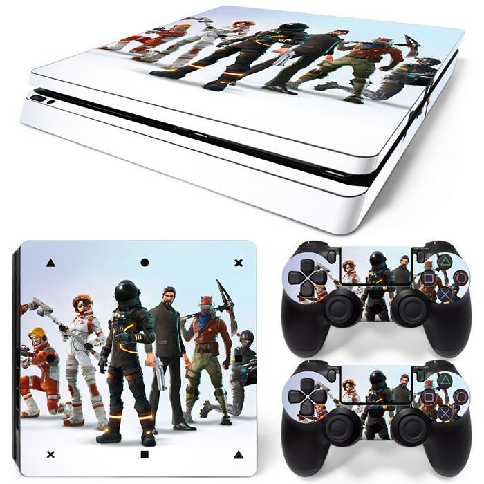 Наклейка на консоль PS4 Slim и 2 контроллера