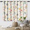 2Pcs/Set Green Floral Polyester Window Curtains  Pastoral Style Nature Flowers Leaves Bathroom Bedroom Decor Blackout Curtains