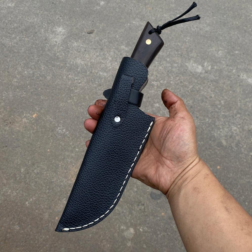 6.3 Inch Chopper Knife Handmade Forged Damascus Steel Blade Ebony Handle Chop Slicing Cleaver Kitchen Knife Meat Poultry Tools