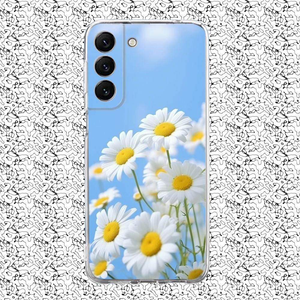 Летний цветок ромашки Чехол для телефона Силиконовый Для Samsung S30,S23,21,22,20 Ultra,S20 FE lite,S10,9,PIus Note20ultra Чехол Прозрачный