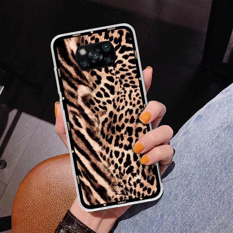 Animal Leopard Print Phnoe Case for Xiaomi Poco X5 X6 X7 Pro X4 Gt F7 Ultra M8 M7 Redmi 15C 15 13C 13 12C 12 Unique Cover Coque