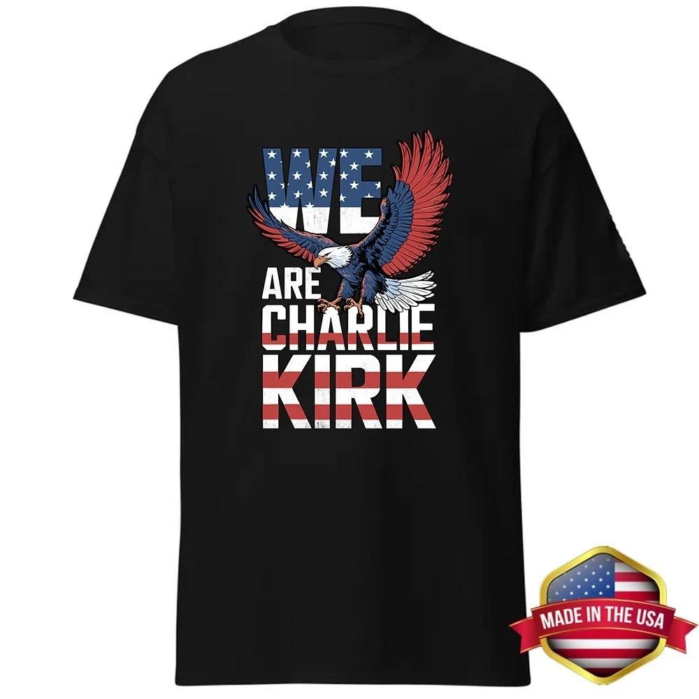 We Are Charlie Kirk USA Flag T-Shirt - All Size