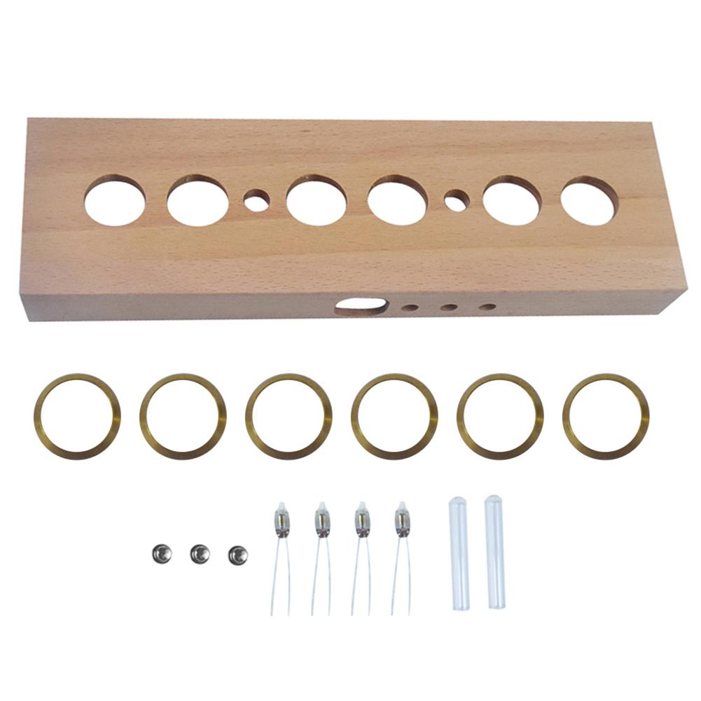 IN14 Комплект для сборки часов с лампой накаливания на дереве, цифровые светодиодные часы Nixie Tube, печатная плата, электронный комплект DIY DC12V 1A для экспериментов