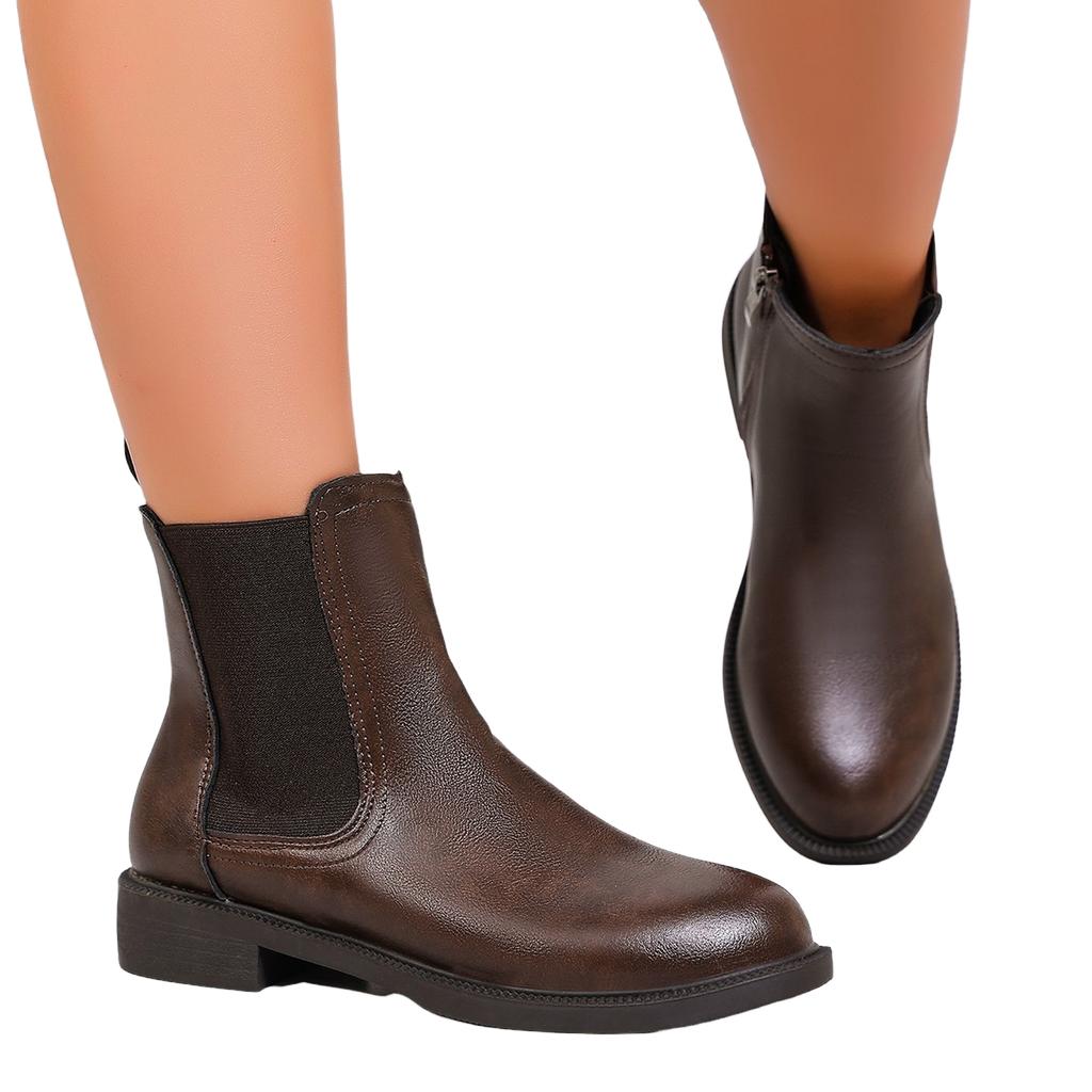 Женские ботильоны из мягкой кожи для осени и зимы, универсальные повседневные ботильоны