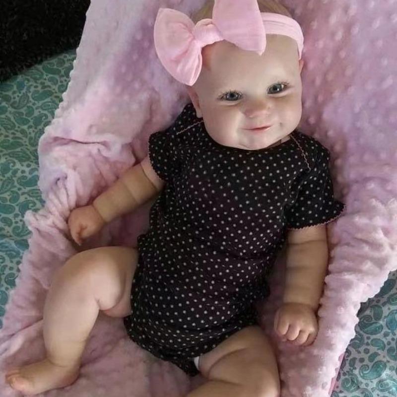 Куклы Reborn Baby Dolls Девочка 45 см 17,7 дюйма Реалистичные куклы новорожденных младенцев, которые выглядят как настоящие куклы, мягкое силиконовое виниловое тело