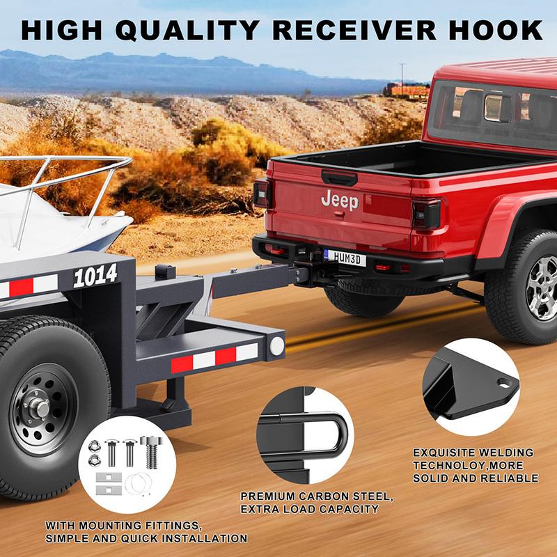 Приемник фаркопа для Jeep Gladiator JT(2020-2024 гг.) Сцепное устройство 2 дюйма с защитой от ржавчины, совместимое с креплениями для велосипедов, буксировочными крюками