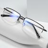 Business Metal Half Frame Myopia Glasses Frame Male Anti-Blue Light Ultra-Light Small Frame Computer Mirror Business Eye Frame Female
