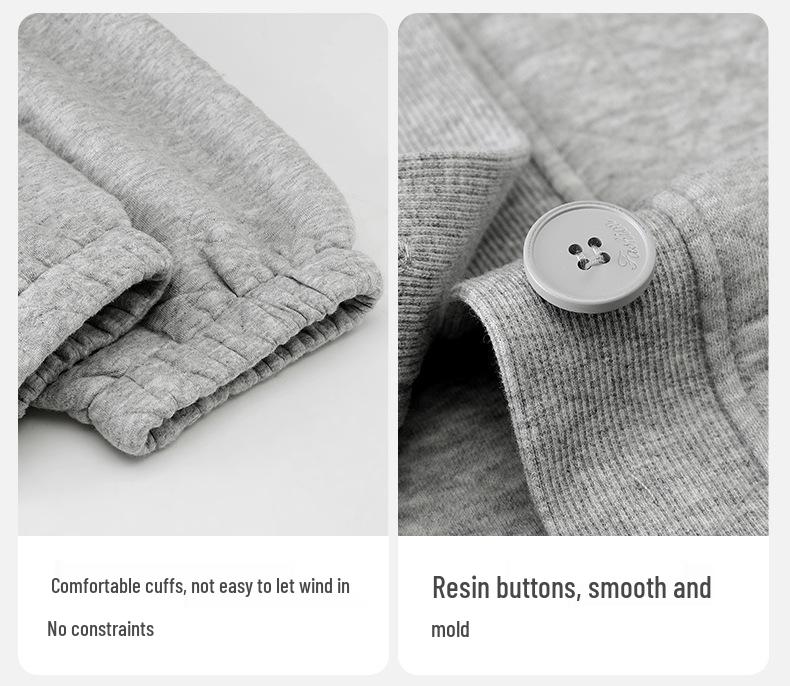 Трехслойный женский зимний пижамный комплект: Теплый топ с длинным рукавом и брюки в повседневном спортивном стиле для осени/зимы.