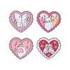 Heart Shaped Enamel Pin Featuring Cartoon Style Paws with Star Accents and Decorative Border Suitable for Accessories and Collectibles