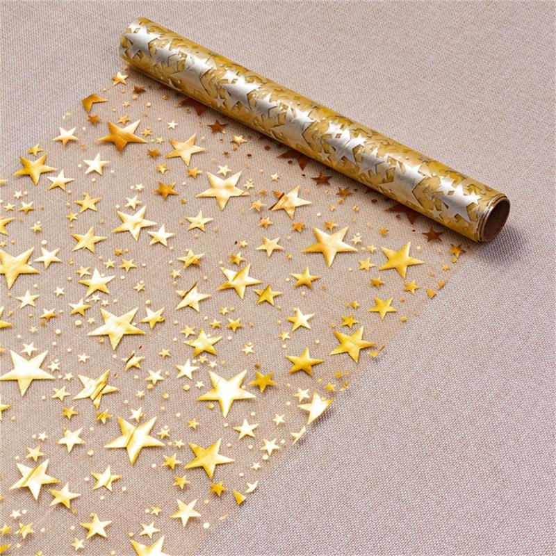 Gold Star Designs 5M Table Cover Polyester Fabric for Wedding Birthday Party and Holiday Table Setting Decoration