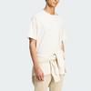 Adidas T Shirts Unisex White Crew Neck Moderate Straight Fit IS7493