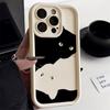 Case for iPhone 16 Cartoon Cute Black Cat Silicone Phone Case for iPhone 15 14 13 12 11 Pro Max X XR XS Max 7 8 Plus SE2 Soft Women Phone Casing Cover