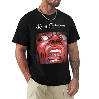 In the Court Of The Crimson King - King Crims×n Футболка Кастомный Дизайн Своя Оверсайз Мужская Повседневная Футболка Мужская Футболка с Коротким Рукавом