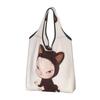 Nara Yoshitomo Yoshitomo Nara Eco Bag Folding Lightweight Tote Eco Bag Large Capacity Waterproof Shopping Bag Multifunctional Convenience Store