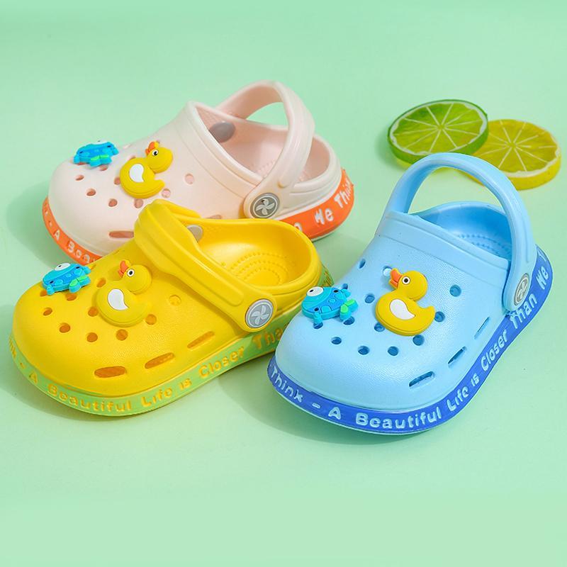 Summer Kids Sandals Boys Girls Mules Cartoon Baby Slippers Flat Summer Cartoon Children's Garden Shoes